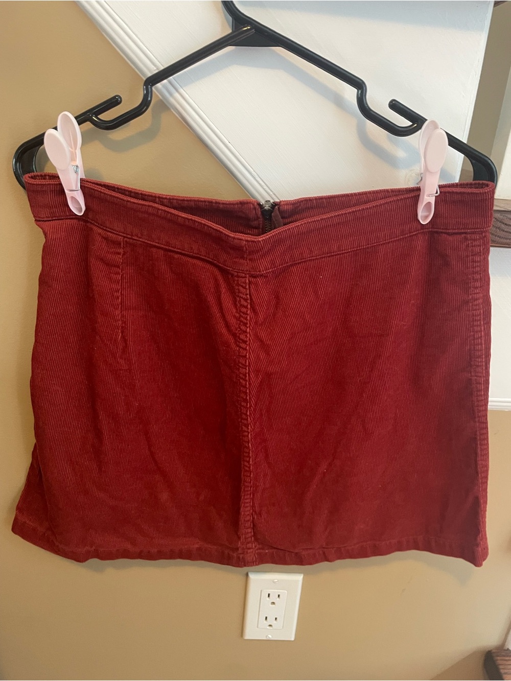 Wilfred free burgundy corduroy skirt